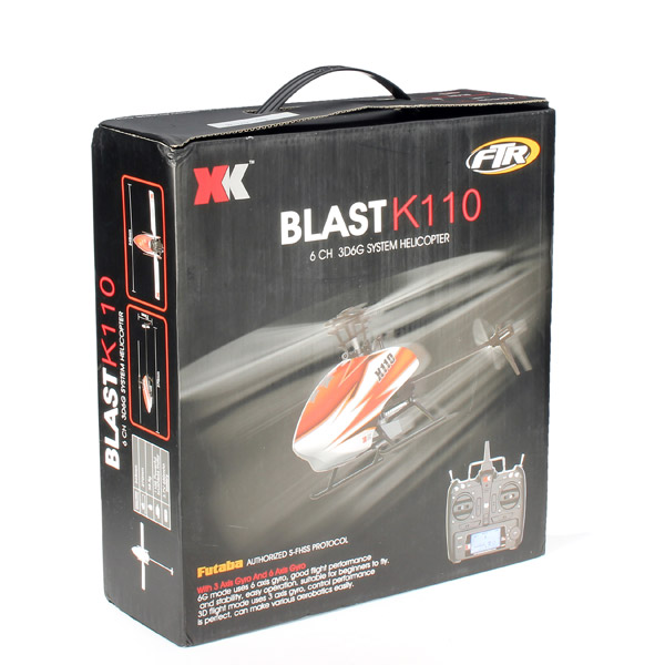 XK K110 BLAST ブラシレス 6CH RCヘリコプター 3D 6Gモード切替可能 2.4GHz FUTABA S-FHSSと互換性あり  RTF 