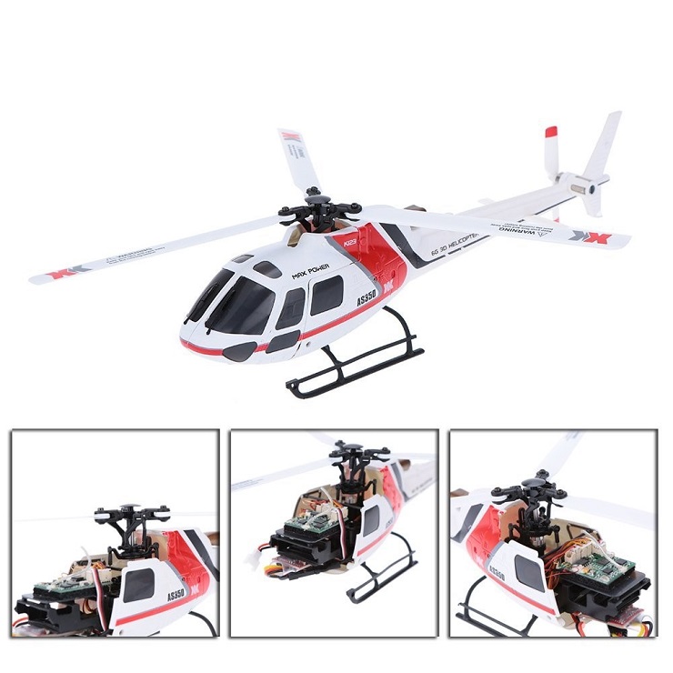 XK K123 AS350 6CH ブラシレス 3D6G システム RC ヘリコブター RTF 2.4GHz 