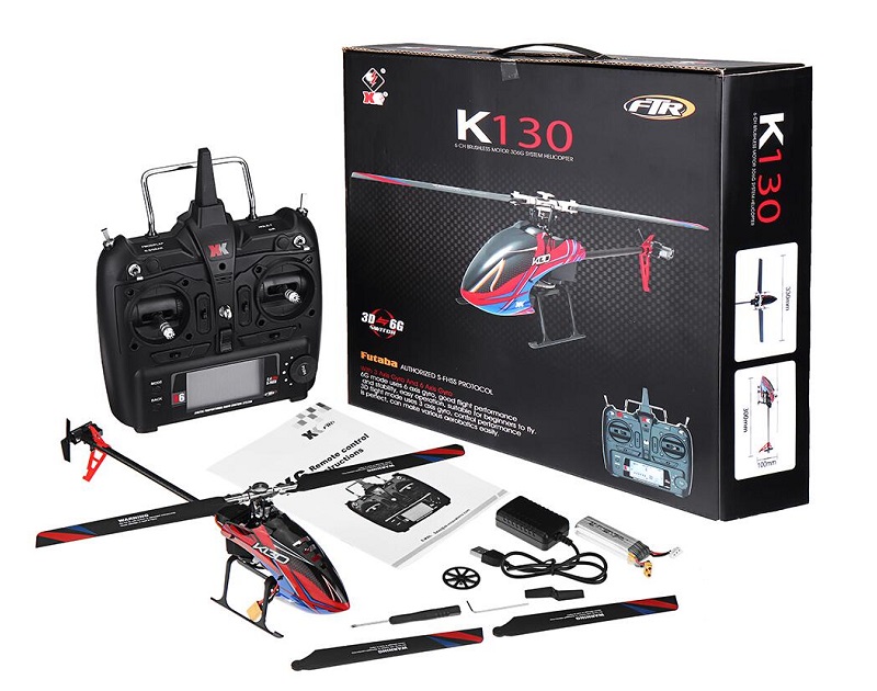 XK K130 6CHブラシレス 3D6Gシステム フライバーレスRCヘリコプター FUTABA S-FHSSサポート RTF 2.4G