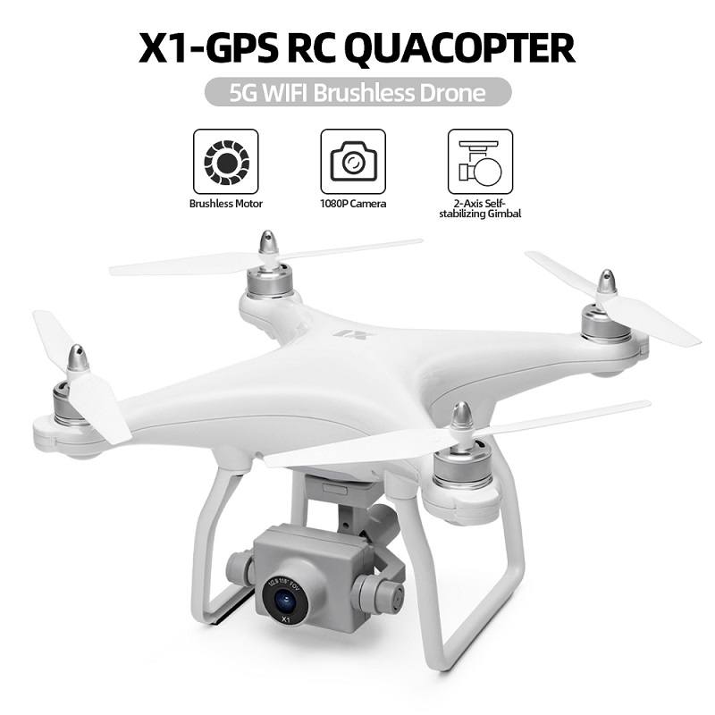 XK X1 5G WIFI FPV GPSドローン 1080P HDカメラ/ 2軸コアレスジンバル付き 高度保持モード RTF