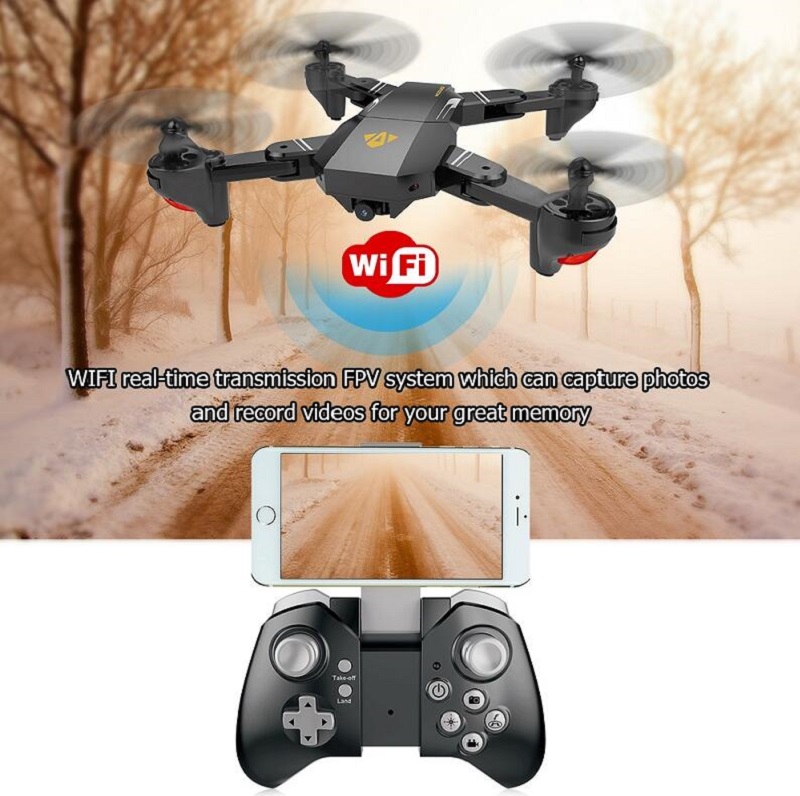 VISUO XS809HW WIFI FPV 2MP カメラ付き 折りたたみ式 RC クアッドコプター 高度維持機能付 RTF 2.4GHz 