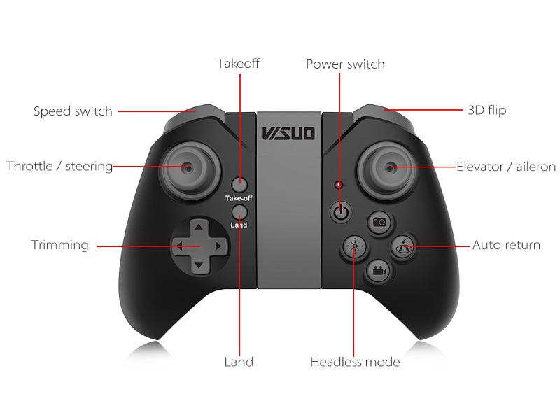 VISUO XS809HW WIFI FPV 2MP カメラ付き 折りたたみ式 RC クアッドコプター 高度維持機能付 RTF 2.4GHz 