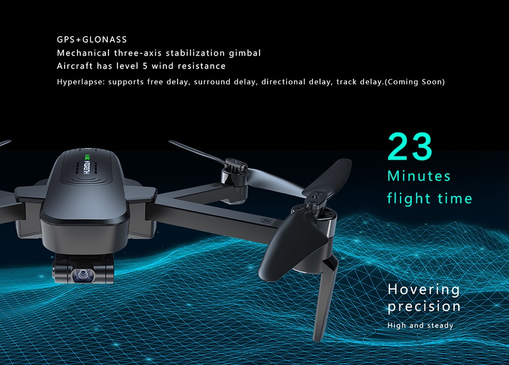 Hubsan Zino Pro GPS 5G WIFI 4KM FPV 折り畳み式ドローン（4KHDカメラ＆3軸ジンバル付）RTF 