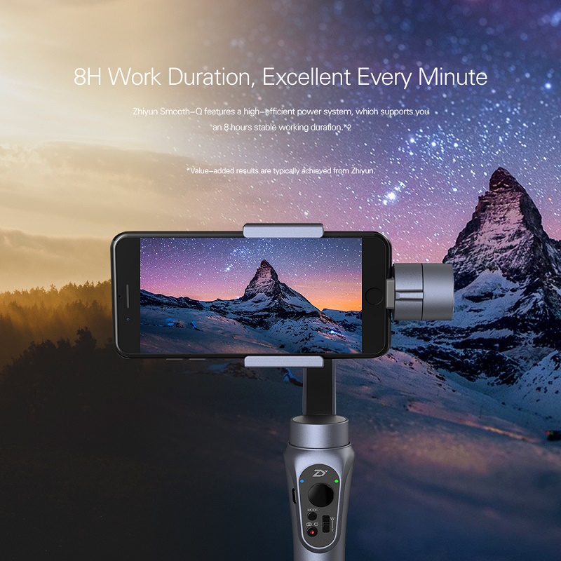 Zhiyun SMOOTH Q 3軸 ハンドヘルド ジンバル 360度スタビライザー  スマートフォ/ GoPro 3/4/5/6対応可能