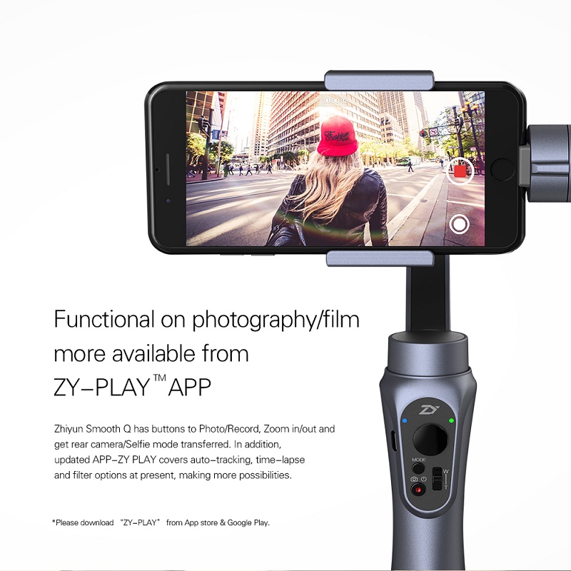 Zhiyun SMOOTH Q 3軸 ハンドヘルド ジンバル 360度スタビライザー  スマートフォ/ GoPro 3/4/5/6対応可能